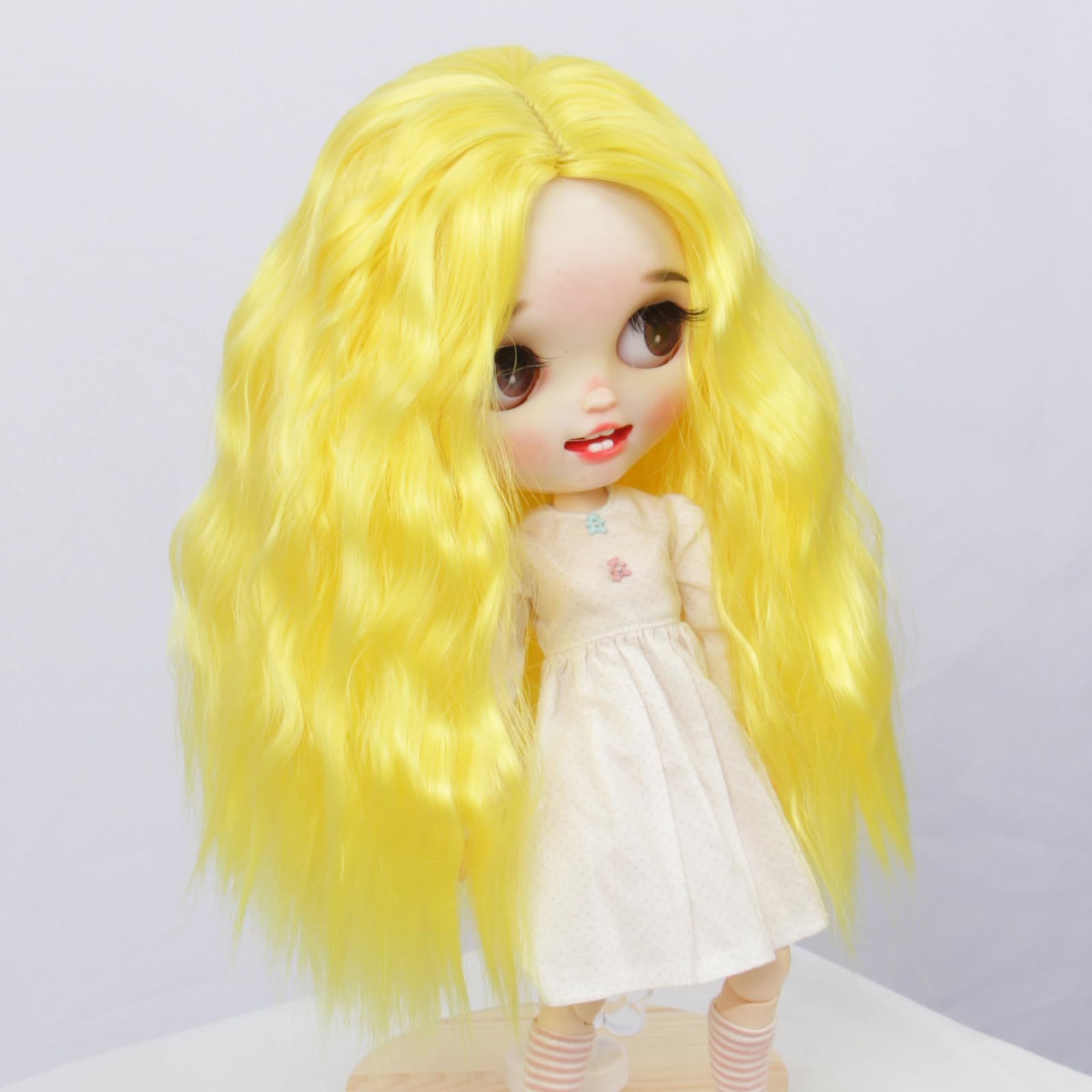 Amazon.co.jp: Linfairy 9-10 inch 人形用 ロング ウィッグ カール 69